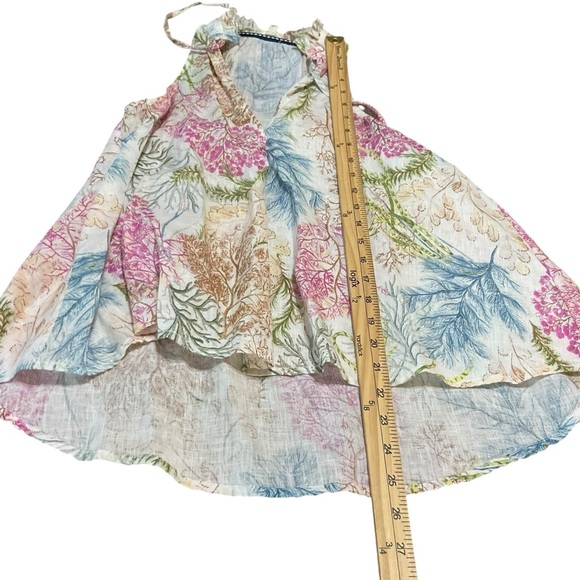 Pilcro 100% Linen Halter Neck Floral Top | Size XXS - Picture 9 of 10